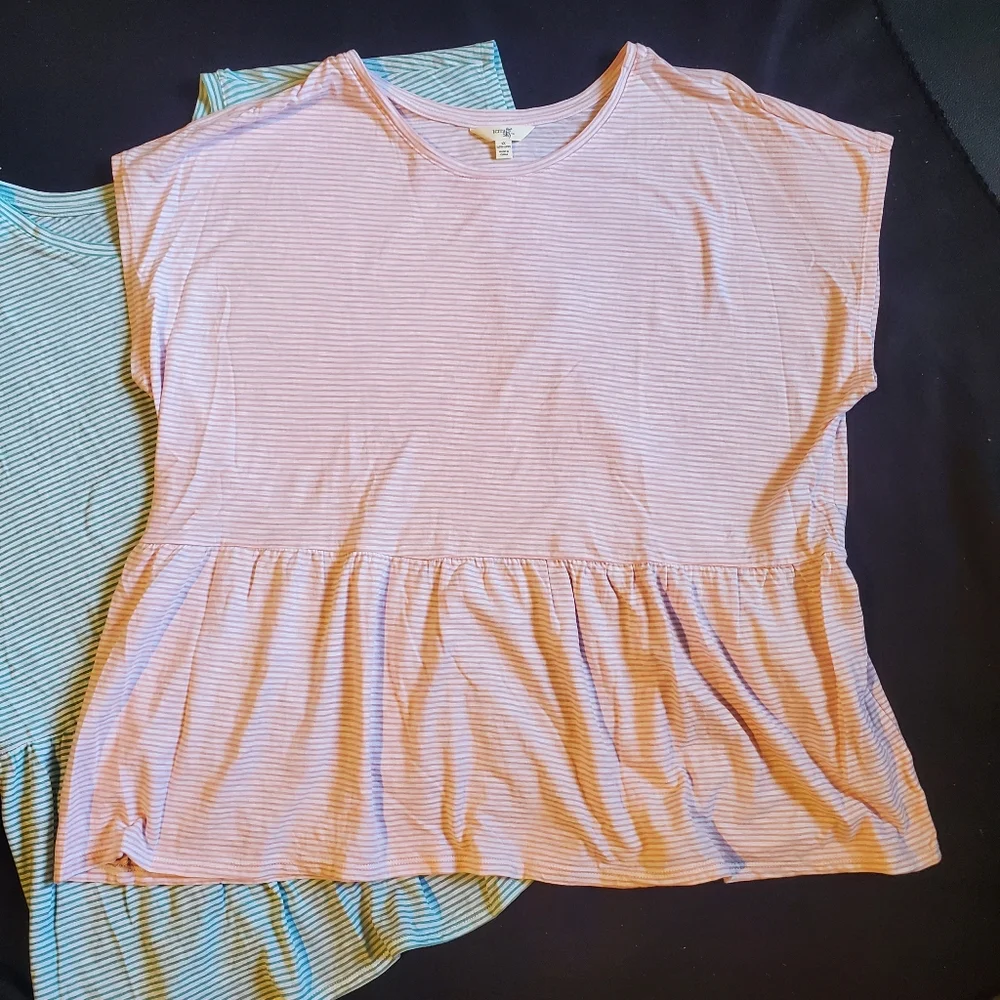 terra & sky - Women's stripped shirts -Sz 1x - Bundle of 2 shirts - Picture 2 of 9